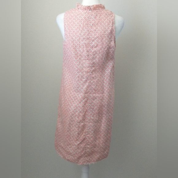 Tommy Bahama pink linen ikat ruffled dress XS - Picture 5 of 9